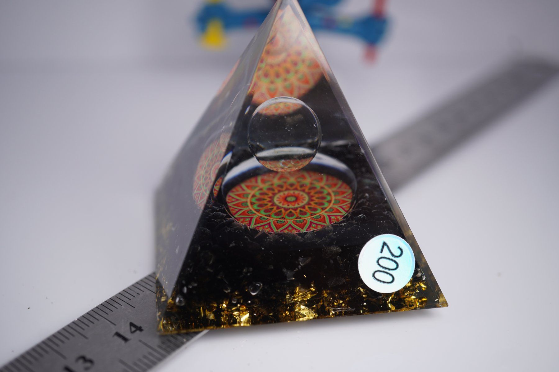 Minerali & Pietre curative: Obsidian  Kristall     Orgonit - Pyramide 5 cm  ab 6.-  !! – Nuovo e nell'imballaggio originale da Eschenbach SG venduto da topstone 3