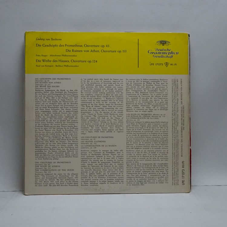 Beethoven Ludwig Van – 10inch – Platte (25.4 cm) I | Kaufen auf Ricardo