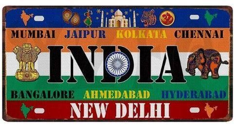 Insegne: Blechschild - Indien – Nuovo e nell'imballaggio originale da Buchs SG venduto da Skullep 1