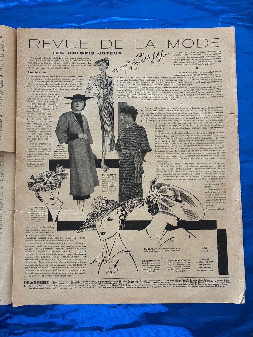 Riviste & Magazine: Le Petit Echo de la Mode 1937 Design Kostüm Zeitschrift – Usato da Aarwangen venduto da nemkin61 3