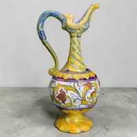 Rare aiguière en majolique Daria Rubboli pour Gualdo Tadino