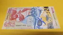 2 Dollars Ostkaribische Zentralbank Banknote 2015 