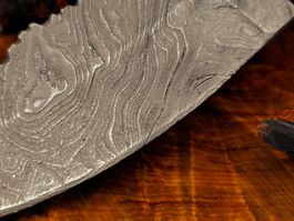 extra "verwittertes" Damast Messer Knife echter Faltenstahl