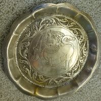 ALTER ANTIKER TIBETISCH-/CHINESISCHER TELLER-12,5 CM RUND