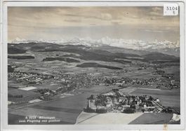 Münsingen vom Flugzeug aus gesehen - Luftbild Alpar