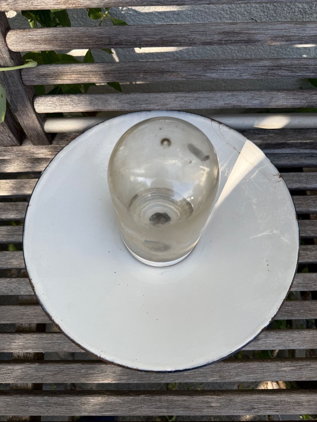 Lampadari & plafoniere: Antike Emaille Lampe mit Kolbenglas Deckenleuchte alt – Usato da Affoltern am Albis venduto da jonas1009 3