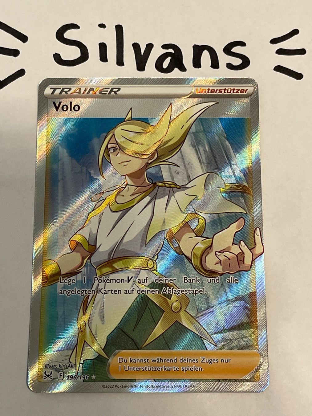 Pokémon Carte collezionabili: Volo Full Art Trainer Lost Origin Verlorener Ursprung DE – Nuovo (secondo la descrizione) da Wil SG venduto da Silvans