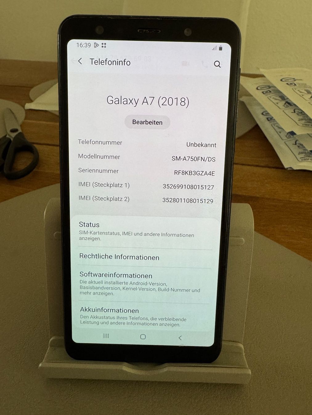 Samsung Portables: Samsung Galaxy A7 2018 – D'occasion à Adliswil par Busys 1