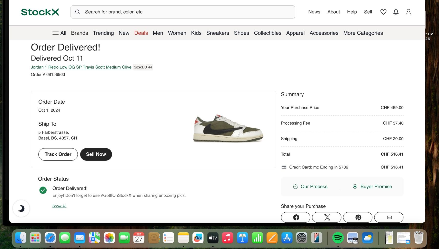 Nike Herrenschuhe: Jordan 1 Retro Low Travis Scott Reverse Medium Olive – Neu (gemäss Beschreibung) aus St. Gallen von mar_9ffx 4