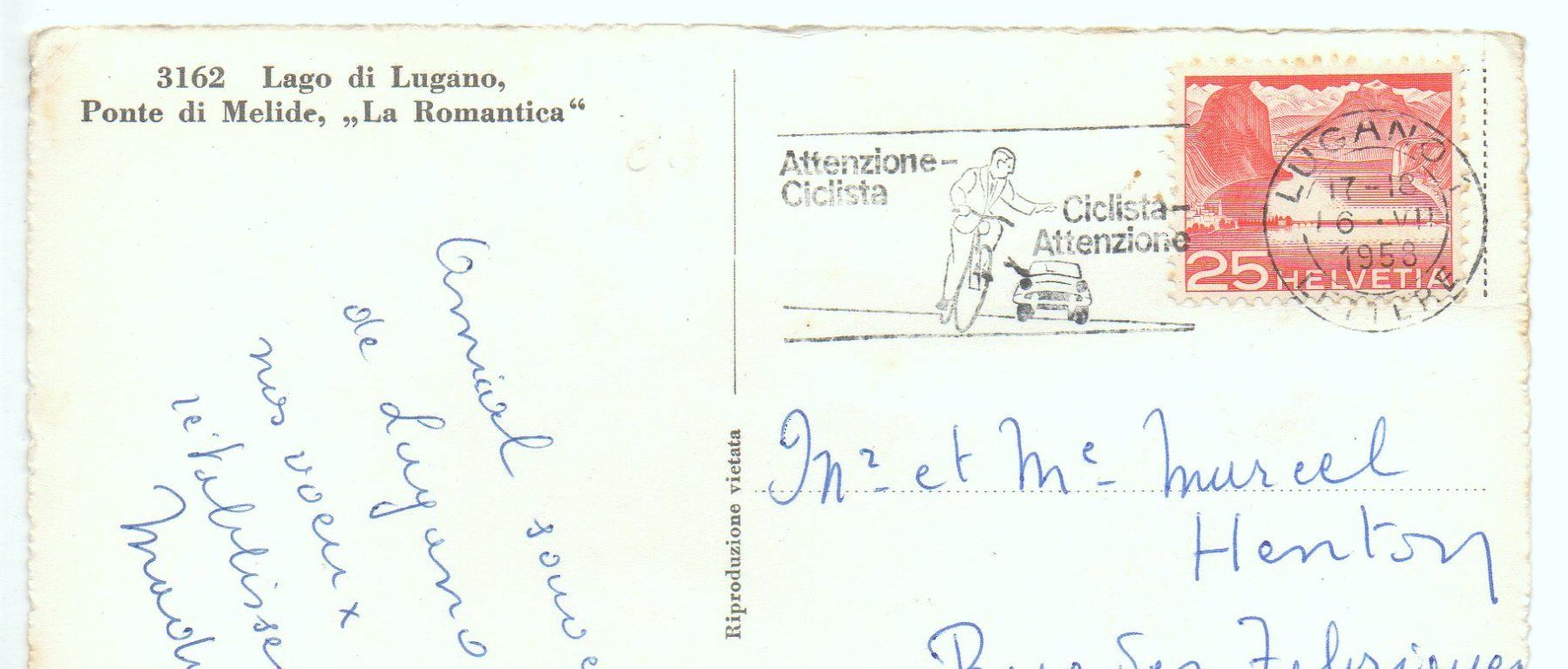 Cartoline postali: MELIDE La Romantica – Usato da Jona venduto da philajona 1