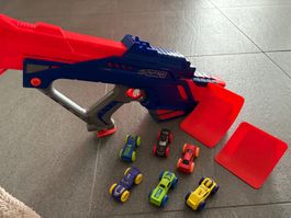 Nerf Nitro Autoschleuder Set, inkl. 6 Autos & Zubehör