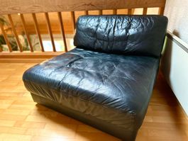 De Sede Relaxsessel aus schwarzem Leder mit Schlaffunktion!