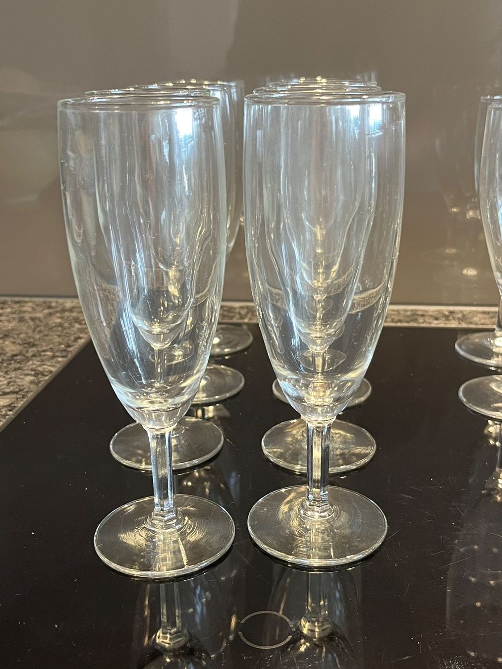 Gläser: 19 Sektgläser / Champagnergläser, gebraucht – Gebraucht aus Stetten AG von Brissago25 1