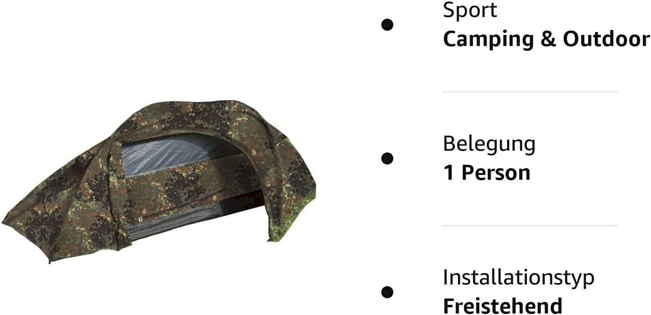 Tentes: Mil-Tec Einmannzelt Recom Campingzelt – Neuf avec emballage d'origine à Bottighofen par zaap 4