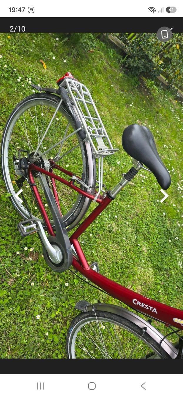 Cresta Biciclette: Cresta Fahrrad rot mit tiefen Einstieg – Usato da Hefenhofen venduto da citroen62 1