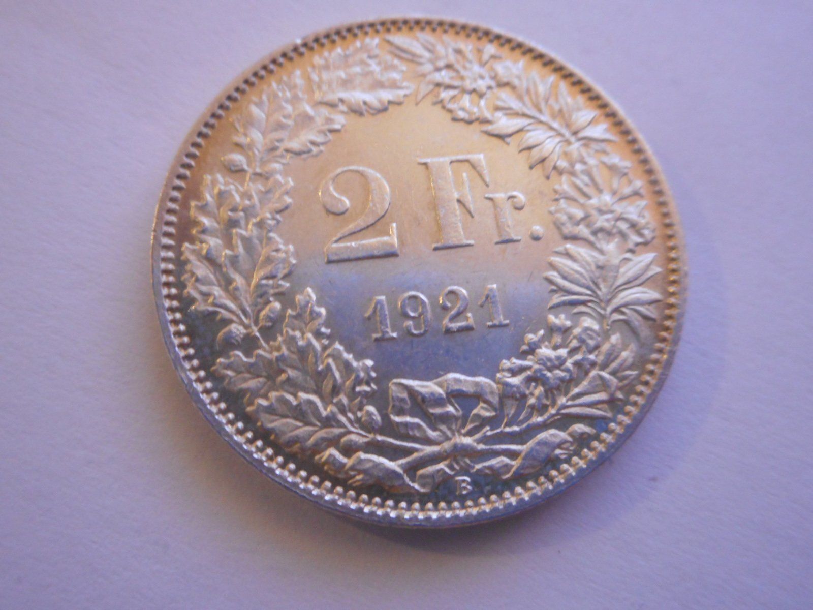 Tutti le monete: 2 Fr. 1921 silber  unz/stgl – Nuovo (secondo la descrizione) da Kriegstetten venduto da pizlad2010 1
