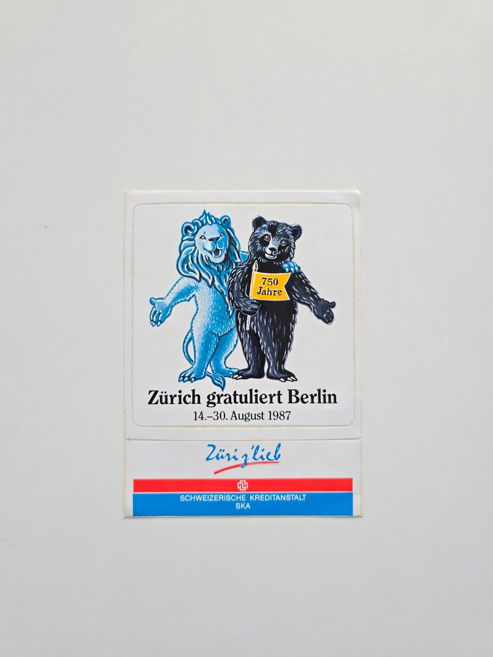 Sticker: Alter SKA Sticker / Aufkleber 1987 – Usato da Dättlikon venduto da Wundertuete_