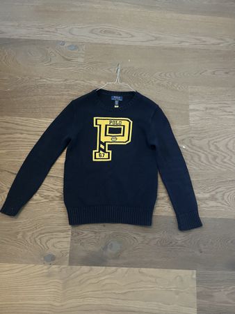Pull Polo Ralph Lauren bleu marine, T.M (10-12 ans) - Idéal 