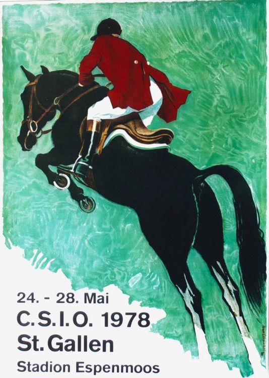 C.S.I.O. 1978 ST.GALLEN SPRINGREITER - Original Plakat (Gebraucht) in ...