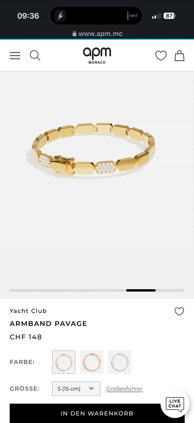 Armbänder & -reifen: APM Monaco Pavé Gold Armband – Neu (gemäss Beschreibung) aus Bottmingen von Itsclaire 6