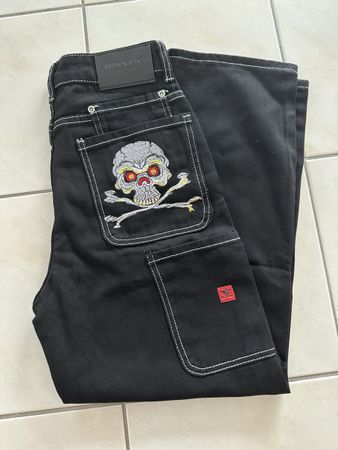 Skull Baggy Goth N' Rock Jeans Grösse S