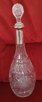 Kristall Karaffe mit 800 Silber Hals 