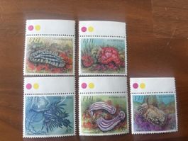 Briefmarken aus Fiji, Nudibranchs, 5 Stk. Fidschi