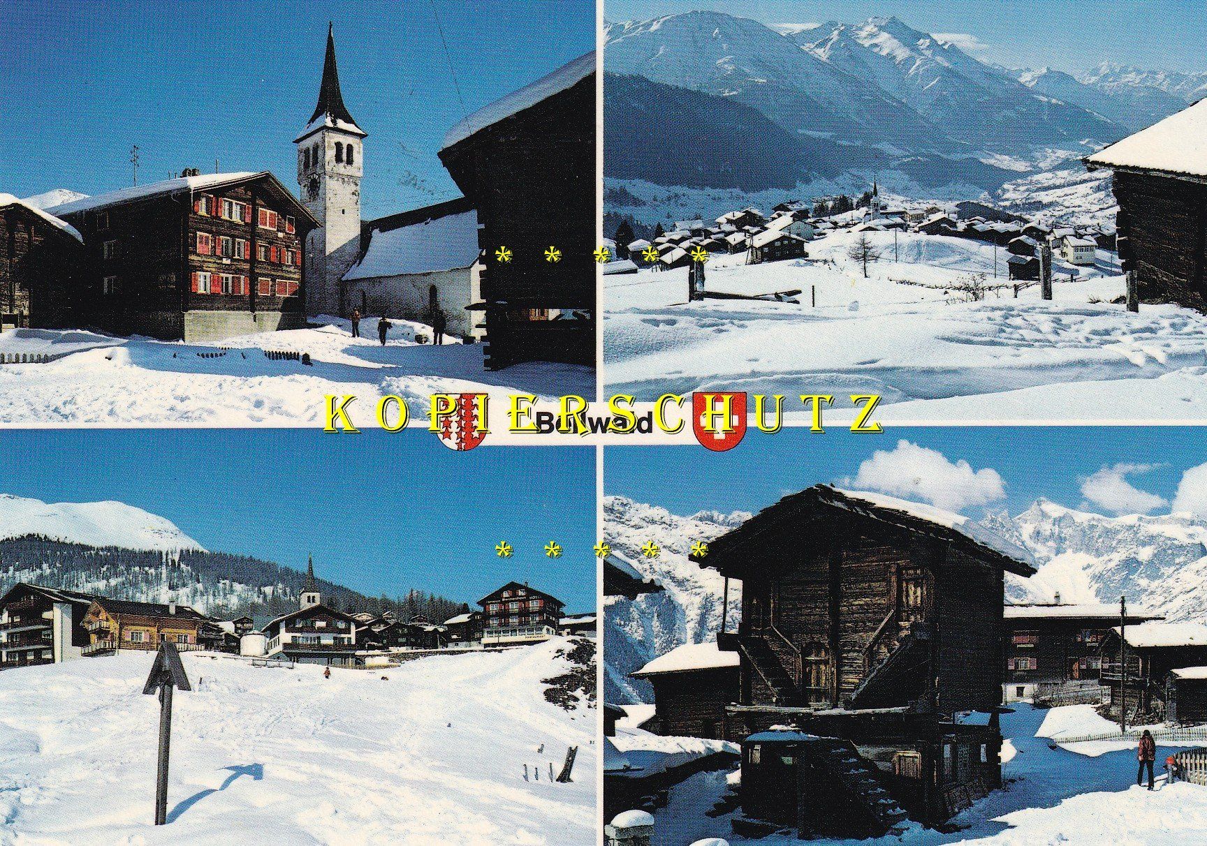 Cartoline postali: Bellwald (4 Ansichten) /ay – Usato da Hombrechtikon venduto da Rudolf07
