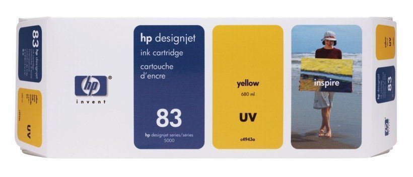 Hewlett Packard Cartucce per stampanti & toner: HP Tinte UV No.83 Yellow C4943A – Nuovo (secondo la descrizione) da Fehraltorf venduto da loremgmbh