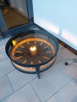 Tisch aus Wagenrad