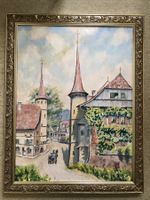 Ortsbild von Reinach AG , signiert A.  Urech