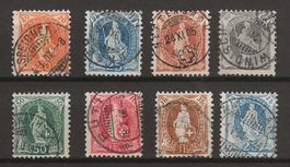 Serie Stehende Helvetia Nr. 86A - 93A : KP 660.--