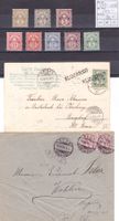 Lot Ziffermarken: 23 Belege +8 lose Werte(58B-65B)+4er-Block