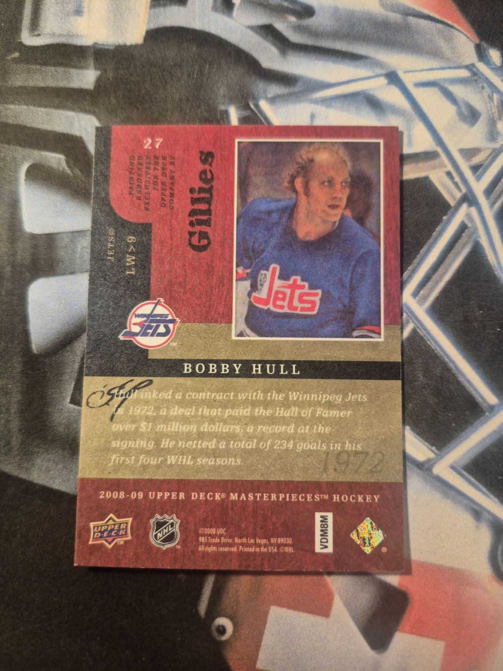 NHL Carte collezionabili: NHL Bobby Hull Winnipeg Jets Masterpieces – Usato da Treiten venduto da Sauber73 1