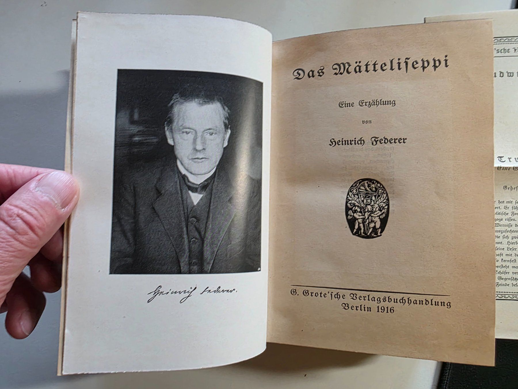 Libri: Heinrich Federer - Das Mätteliseppi - 1916 – Usato da Walterswil BE venduto da Lonitti 1