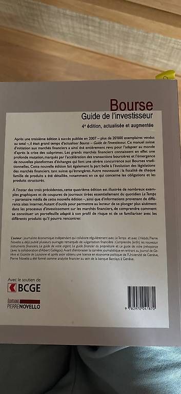 Bücher: Bourse - Guide de l'investisseur – Gebraucht aus Geneve von tom_d7f8 1