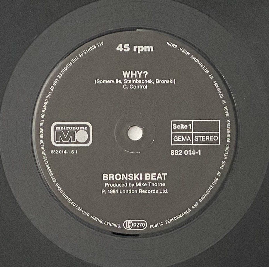 Dischi in vinile: Bronski Beat, Why? – Usato da Flums venduto da Empe1 2