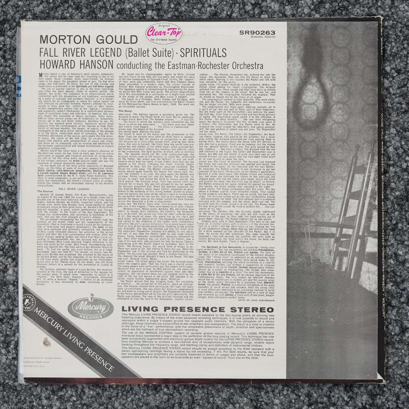 Dischi in vinile: Mercury SR 90263 / Gould / Fall River Legend – Usato da Brunnen venduto da Techfreak1 1