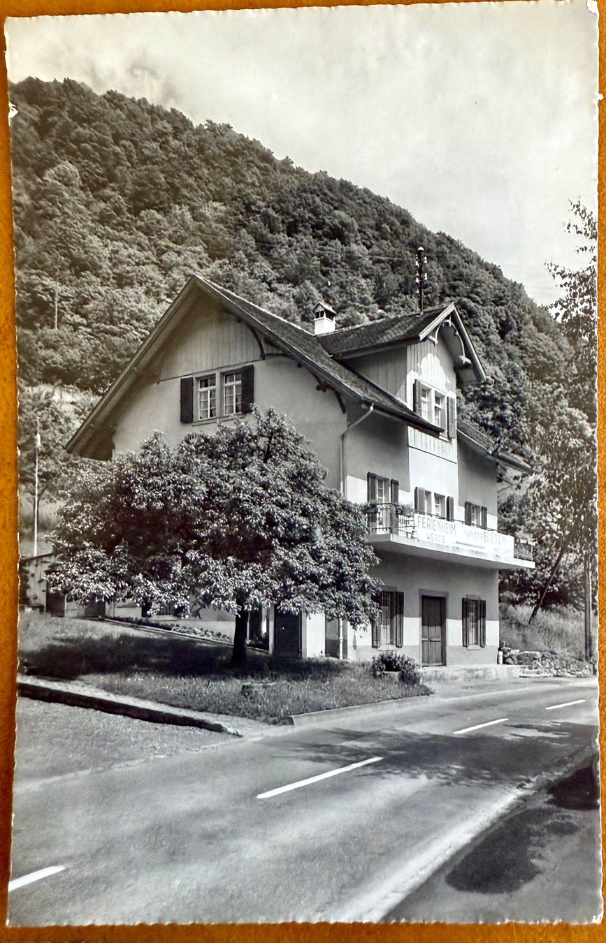 Cartoline postali: AK: Weggis - Ferienheim Van der Biesen – Usato da Lutry venduto da Ediego