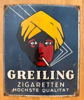 Greiling Zigaretten Emailschild / Emaille Schild