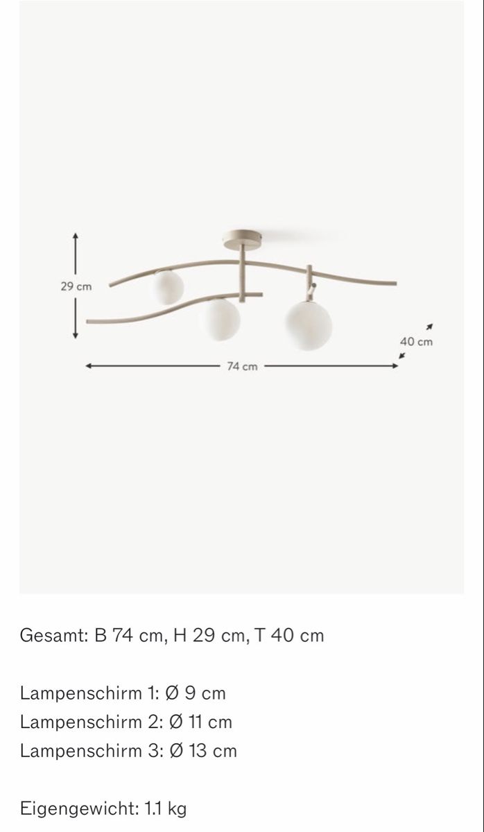 Westwing Lampadari & plafoniere: Westwing Grosse Deckenleuchte Nebo – Nuovo (secondo la descrizione) da Reinach BL venduto da LeaR 5