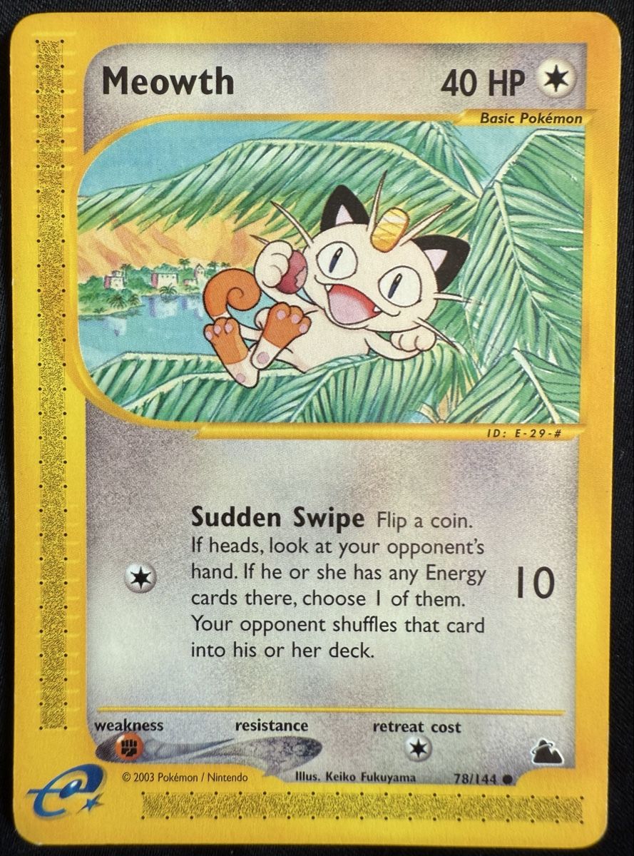 Pokémon Carte collezionabili: Meowth Pokemon Skyridge - 78/144 – Usato da Winterthur venduto da SiddyPokemon