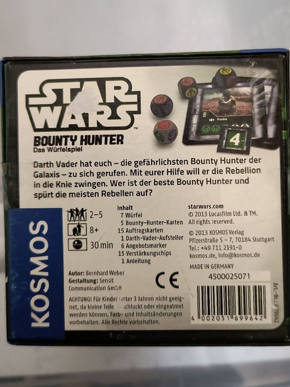 Kosmos Giochi: Star Wars Bounty Hunter Würfelspiel – Usato da Schöfflisdorf venduto da KKB-Team1 1