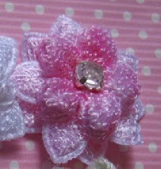 Biancheria da letto: Fleur 2 tons strass dégradé ROSE – Nuovo e nell'imballaggio originale da St-Imier venduto da goodber
