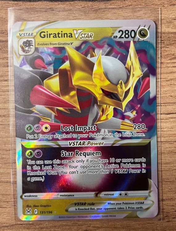 Custom Pokemon Cards Giratina Vstar 212/196 Lost Origin - Secret Rare Gold  Holo Pokemon Card Giratina Vstar Secret Rare Pokemon Packs