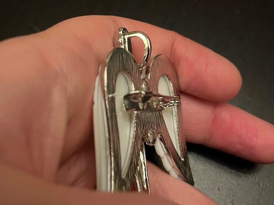 Broschen & Nadeln: Amulett/ Brosche Schutzengel mit Perlmutt – Neu (gemäss Beschreibung) aus Gams von Mariawicca 6