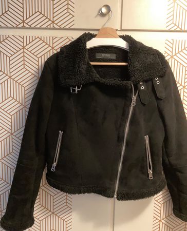 Zara Basic Bomberjacke, schwarz, Grösse L