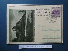 FL 1931 Postkarte Nr. 9g gestempelt