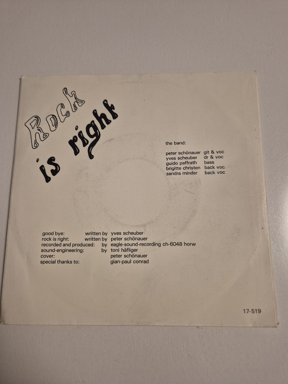 Schallplatten: Escape -  Good Bye  / Rock Is Right - Single 7 , CH – Neu (gemäss Beschreibung) aus Uster von newwave0 1