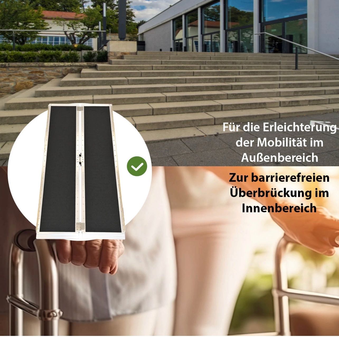 Altro: Rollstuhlrampe 184cm  Rollstuhlrampe Schwellenrampe – Nuovo e nell'imballaggio originale da Amriswil venduto da JaJa-Express 7